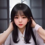 小黄油品质总监陈奶香的专业照片，女性质检专家在生产线旁